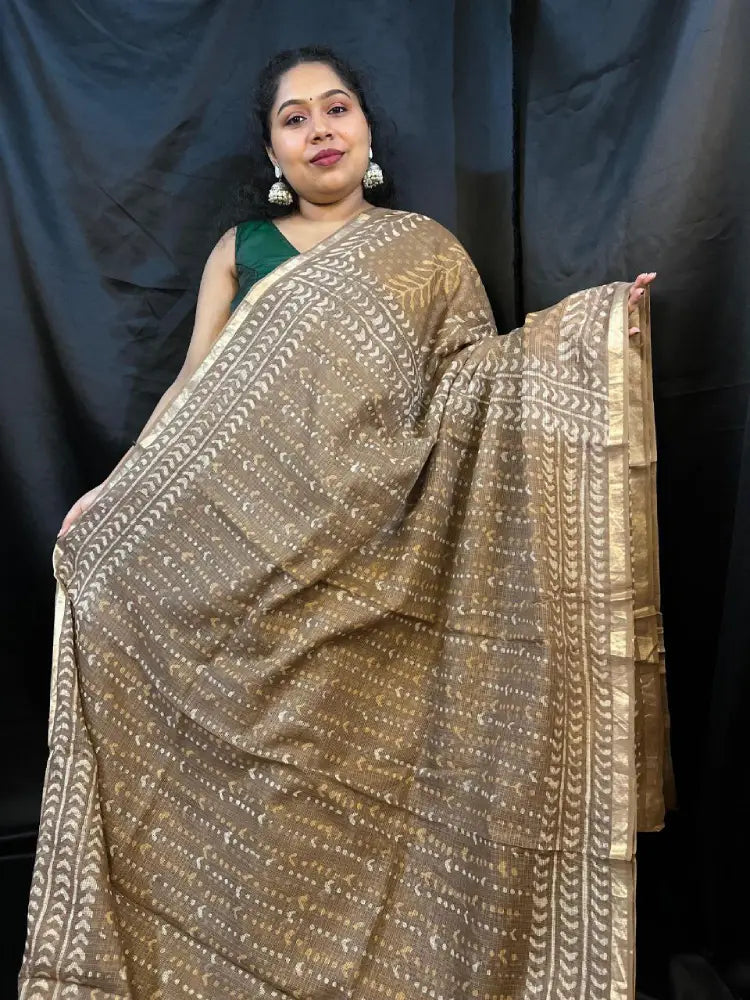 Kota Doria Saree – Pure Handloom Cotton Silk Saree with Zari Border | Lightweight Summer Saree |Vaarnali