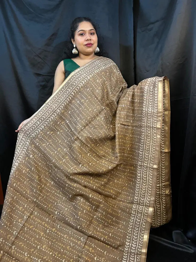 Kota Doria Saree – Pure Handloom Cotton Silk Saree with Zari Border | Lightweight Summer Saree |Vaarnali