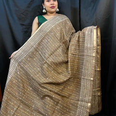 Kota Doria Saree – Pure Handloom Cotton Silk Saree with Zari Border | Lightweight Summer Saree |Vaarnali