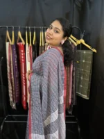 Designer Collection by BIBI Russell – Cotton Gamcha Style Saree for Fashion Shows & Special Occasions - Image 4