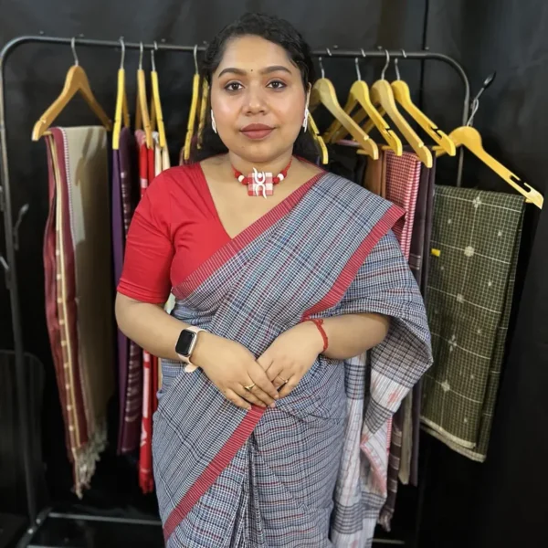 Designer Collection by BIBI Russell – Cotton Gamcha Style Saree for Fashion Shows & Special Occasions