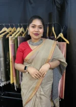 Cotton Saree – Handloom Beige Saree for Office & Occasions